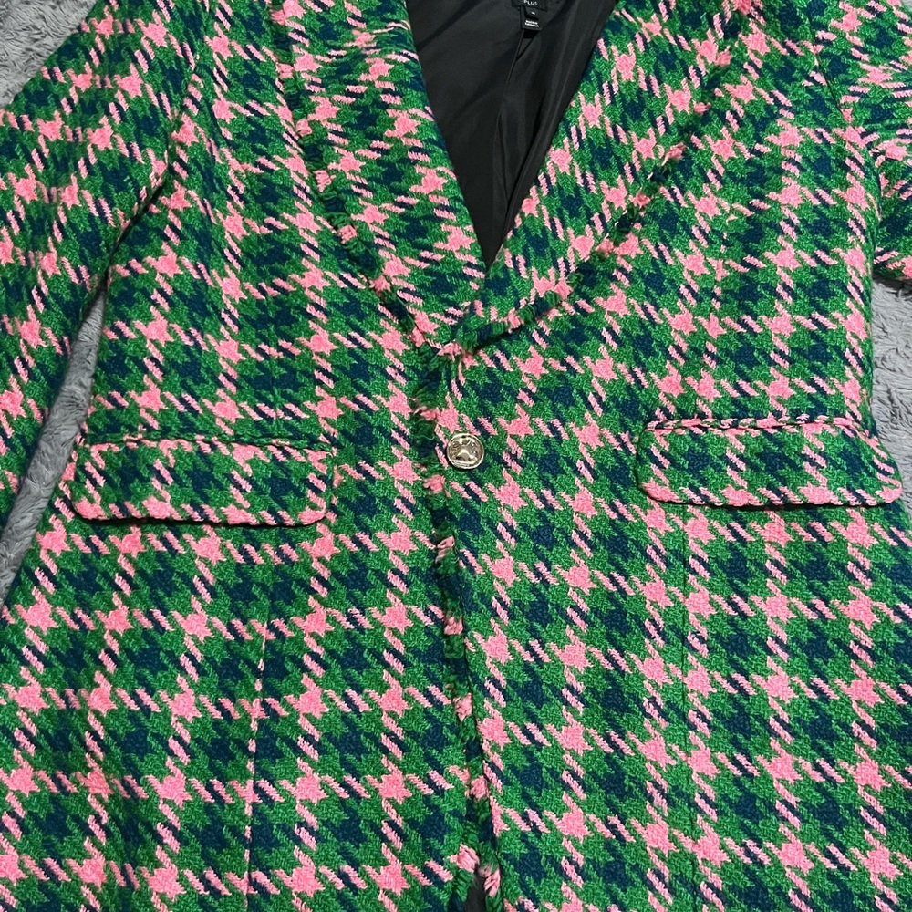 Pink, Green, & Blue Tweed Blazer